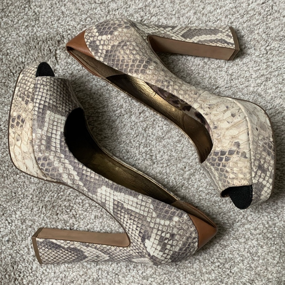 Snake print Sam Edelman heels